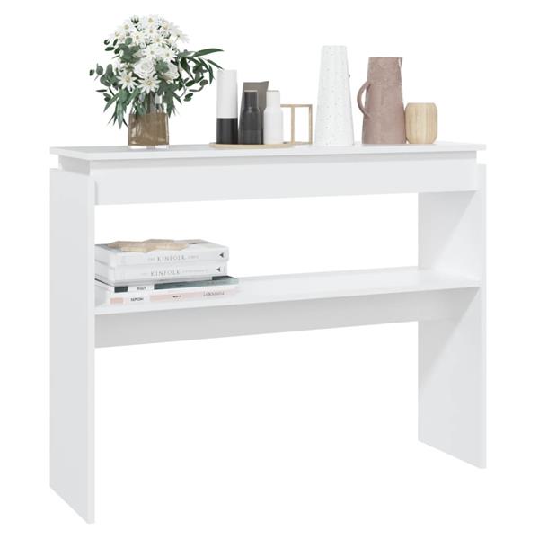 Grote foto vidaxl wandtafel 102x30x80 cm bewerkt hout wit huis en inrichting eettafels