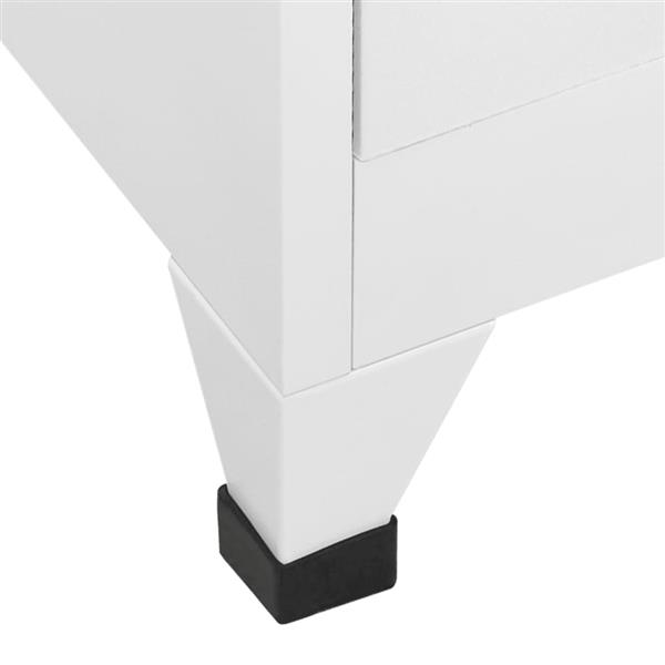 Grote foto vidaxl lockerkast 90x45x180 cm staal wit huis en inrichting overige
