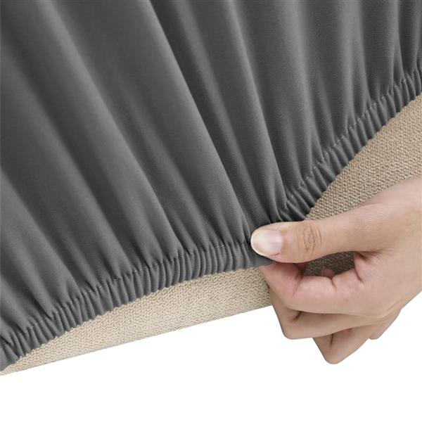 Grote foto vidaxl tweezitsbankhoes stretch polyester jersey antracietkleurig tuin en terras tuinmeubelen