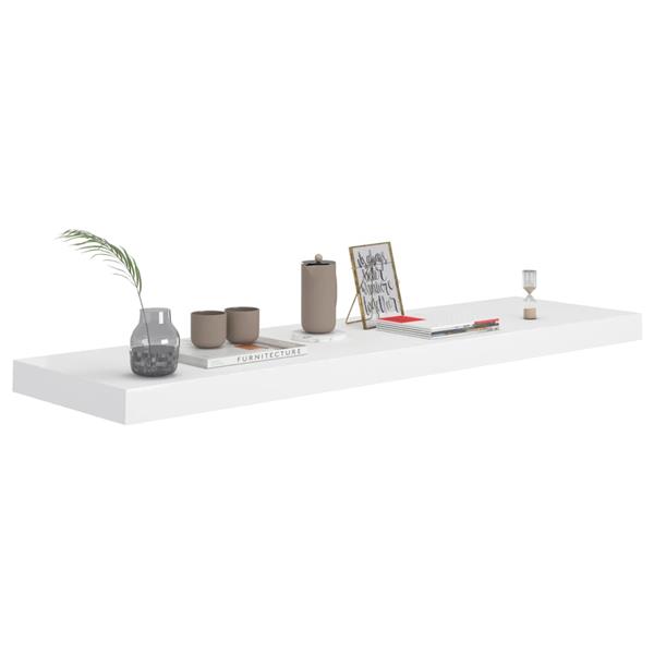Grote foto vidaxl wandschappen zwevend 2 st 90x23 5x3 8 cm mdf wit huis en inrichting woningdecoratie