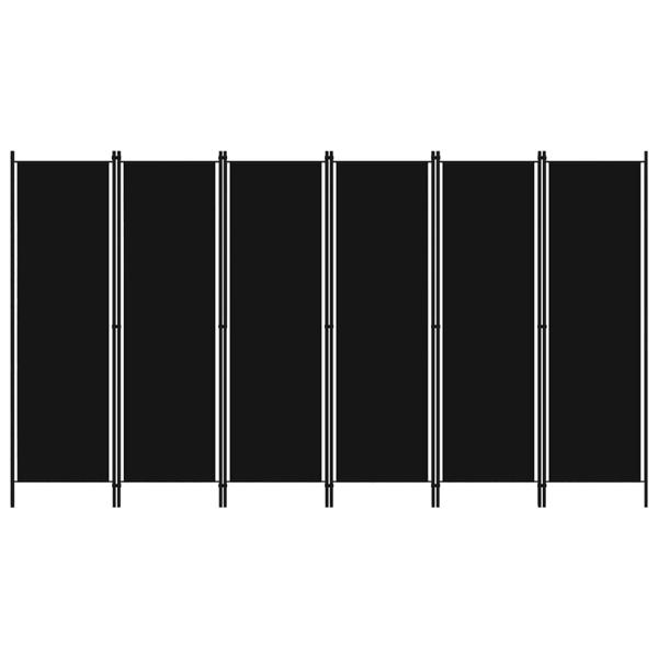 Grote foto vidaxl kamerscherm met 6 panelen 300x180 cm zwart huis en inrichting overige huis en inrichting