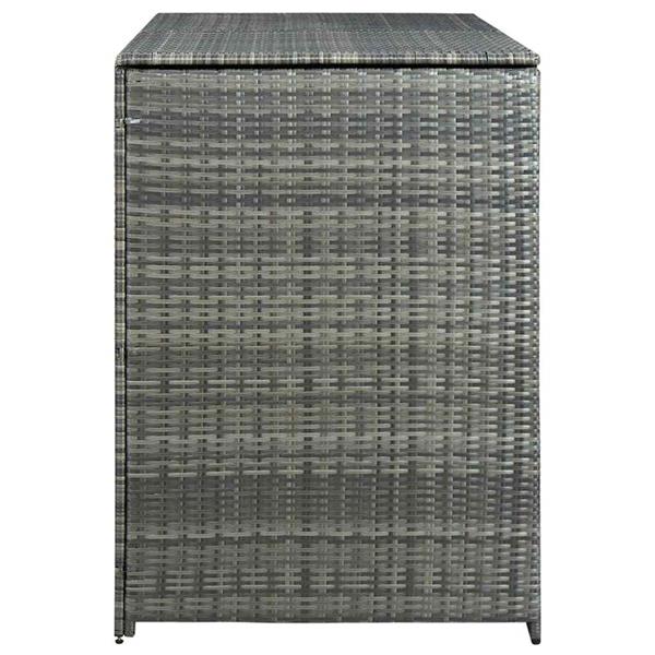 Grote foto vidaxl containerberging dubbel 148x77x111 cm poly rattan antraciet tuin en terras tuinhuisjes en blokhutten