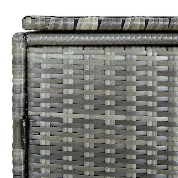 Grote foto vidaxl containerberging dubbel 148x77x111 cm poly rattan antraciet tuin en terras tuinhuisjes en blokhutten