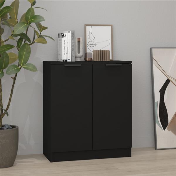 Grote foto vidaxl dressoir 60x30x70 cm bewerkt hout zwart huis en inrichting overige