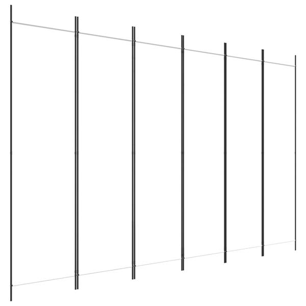 Grote foto vidaxl kamerscherm met 6 panelen 300x200 cm stof wit huis en inrichting overige huis en inrichting