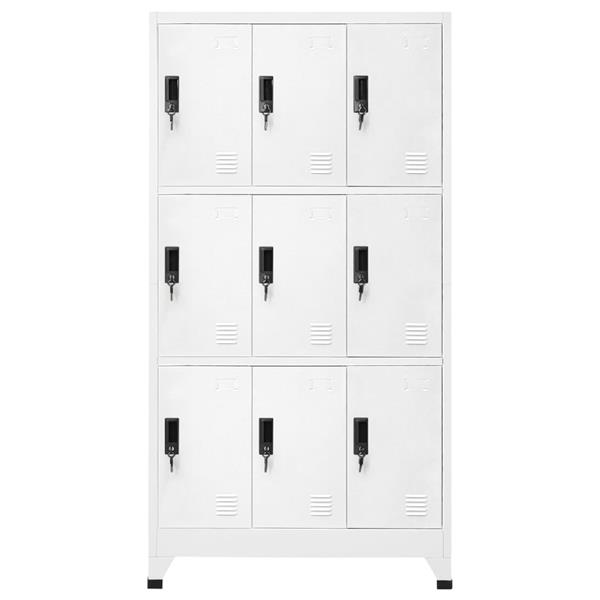 Grote foto vidaxl lockerkast 90x45x180 cm staal wit huis en inrichting overige