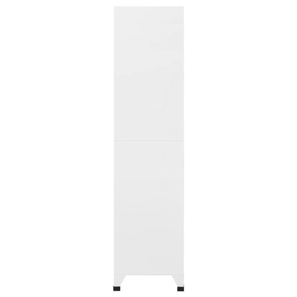Grote foto vidaxl lockerkast 90x45x180 cm staal wit huis en inrichting overige