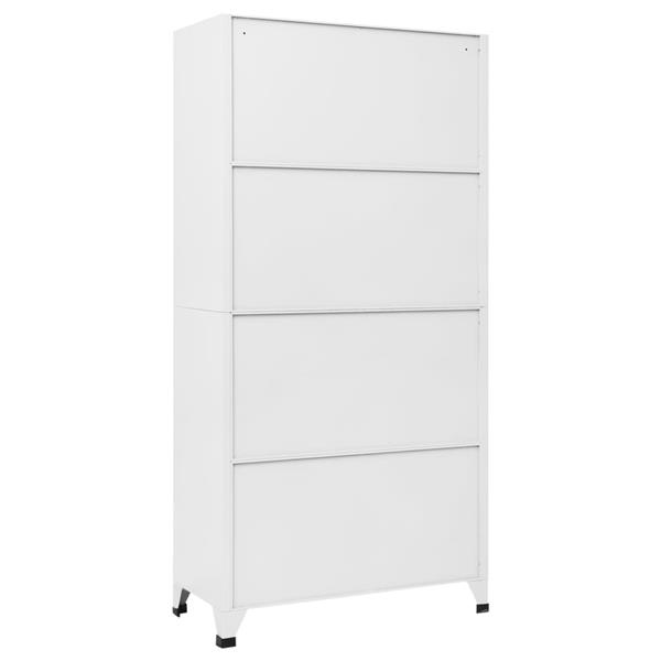 Grote foto vidaxl lockerkast 90x45x180 cm staal wit huis en inrichting overige