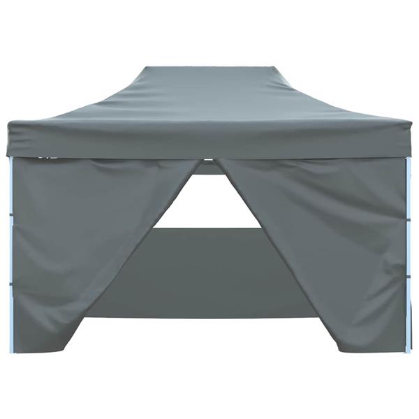 Grote foto vidaxl partytent met 4 zijwanden inklapbaar 3x4 m staal antraciet tuin en terras overige tuin en terras