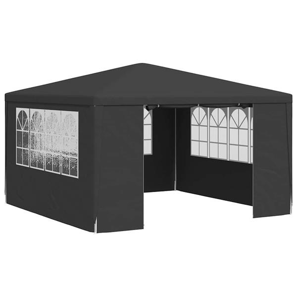 Grote foto vidaxl partytent met zijwanden professioneel 90 g m 4x4 m antraciet tuin en terras overige tuin en terras