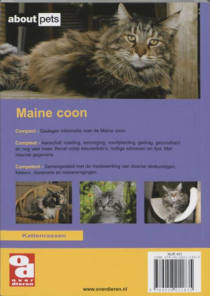 Grote foto maine coon over dieren 177 boeken hobby en vrije tijd