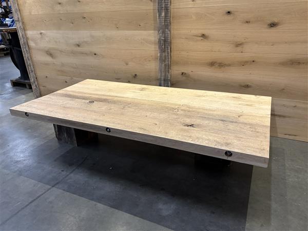 Grote foto dragline tafel eiken 100x250cm doe het zelf en verbouw hout en planken