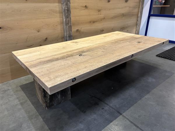 Grote foto dragline tafel eiken 100x250cm doe het zelf en verbouw hout en planken
