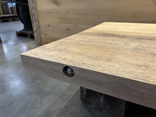 Grote foto dragline tafel eiken 100x250cm doe het zelf en verbouw hout en planken