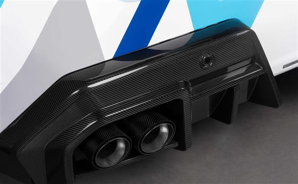 Grote foto dit betreft een set bmw g90 g99 m5 carbon uitlaat sier stukken tips auto onderdelen tuning en styling