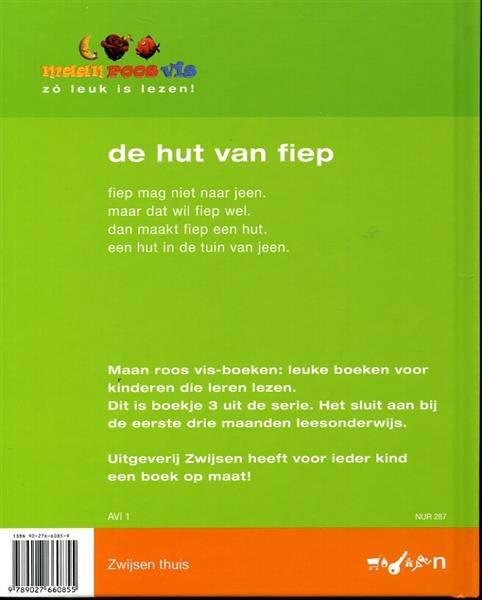 Grote foto de hut van fiep maan roos vis boeken jeugd 13 jaar en ouder