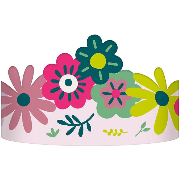Grote foto bloemen kroon gekleurd papier 6st verzamelen overige verzamelingen