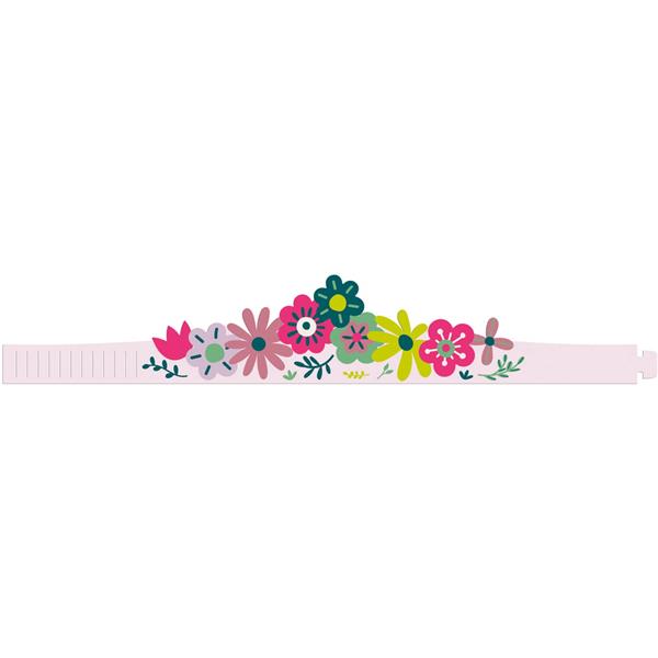 Grote foto bloemen kroon gekleurd papier 6st verzamelen overige verzamelingen
