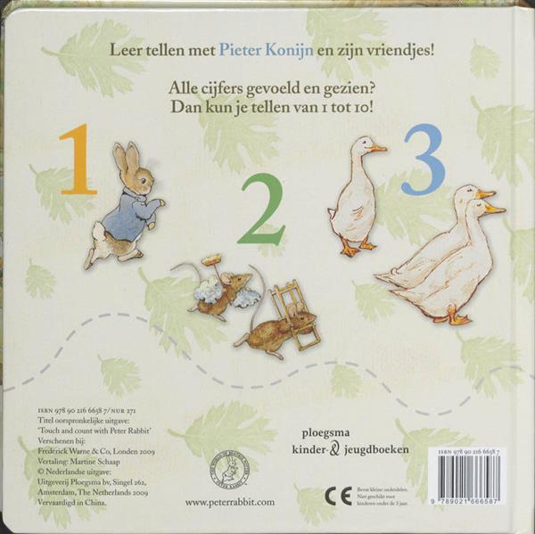 Grote foto het tel en voelboek van pieter konijn ploegsma kinder jeugdboeken boeken jeugd 13 jaar en ouder