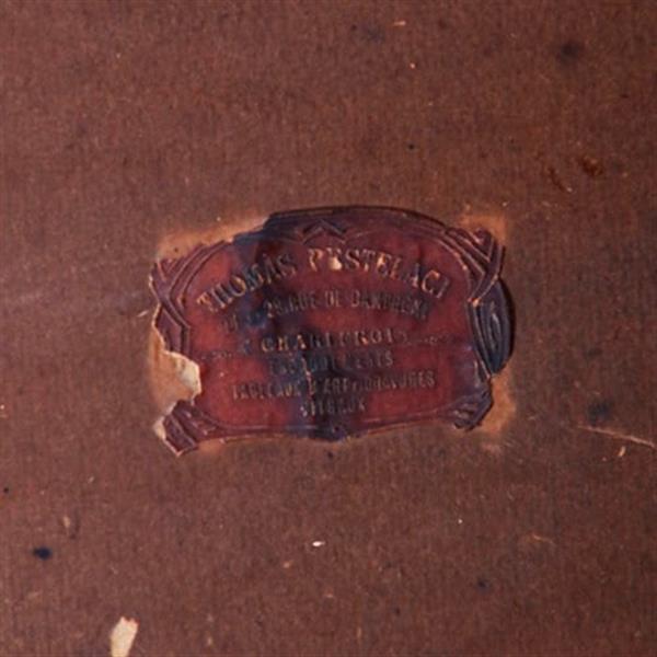 Grote foto kleine polychroom spiegel ovaal facet geslepen ca 1910 belgi no.270130 hoogte 0 86 m antiek en kunst spiegels