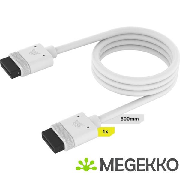 Grote foto corsair icue link cable 1x 600mm wit computers en software overige computers en software