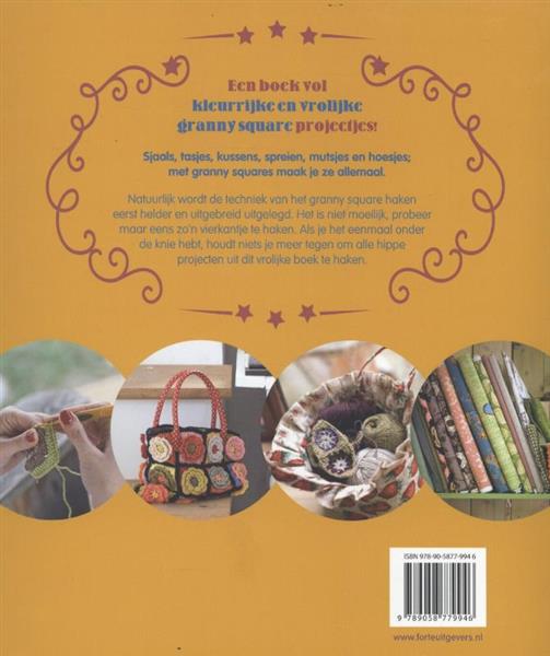 Grote foto hippe granny squares haken boeken hobby en vrije tijd