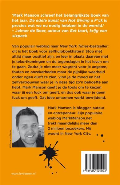 Grote foto de edele kunst van not giving a f ck boeken psychologie