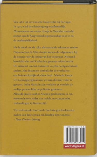 Grote foto het testament van senhor araujo boeken overige boeken