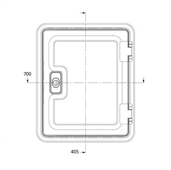 Grote foto dometic serviceluik sk4 70x40.5cm wit caravans en kamperen caravan accessoires