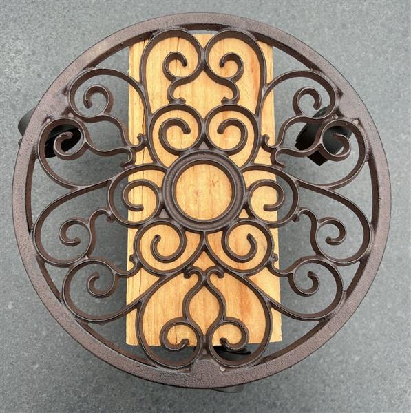 Grote foto planttrolley rond 29 cm. gietijzer tg39 huis en inrichting overige huis en inrichting