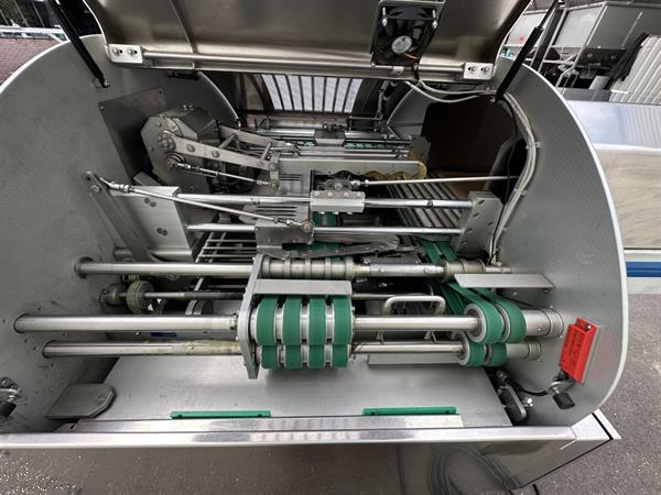 Grote foto waldyssa fabri automac 75 b strechfolie verpakkingsmachine roestvrij staal agrarisch tuinbouw