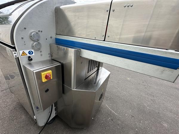 Grote foto waldyssa fabri automac 75 b strechfolie verpakkingsmachine roestvrij staal agrarisch tuinbouw