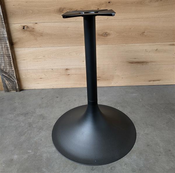 Grote foto stalen tulip tafelpoot zwart rond 6 cm en hoogte 72 cm doe het zelf en verbouw hout en planken