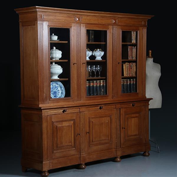 Grote foto hollandse zesdeurs bibliotheekkast pander en zn ca 1900 no.300705 antiek en kunst stoelen en banken