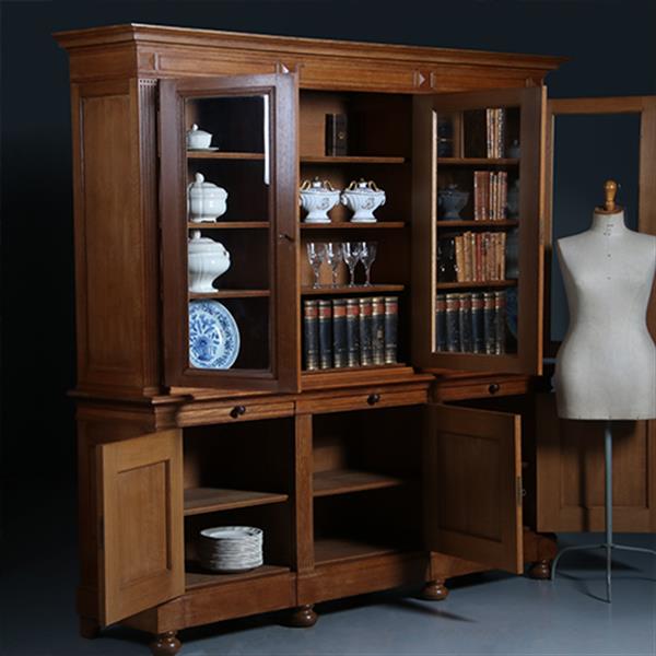 Grote foto hollandse zesdeurs bibliotheekkast pander en zn ca 1900 no.300705 antiek en kunst stoelen en banken