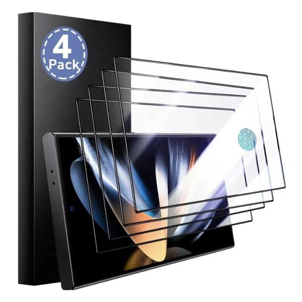 Grote foto 4 pack samsung galaxy s23 ultra screen protector 9h film gehard glas telecommunicatie mobieltjes