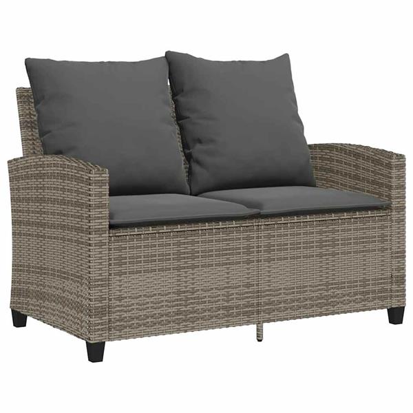 Grote foto vidaxl 6 delige loungeset met kussens poly rattan grijs tuin en terras tuinmeubelen