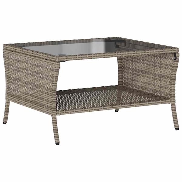 Grote foto vidaxl 6 delige loungeset met kussens poly rattan grijs tuin en terras tuinmeubelen