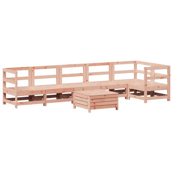 Grote foto vidaxl 7 delige loungeset massief douglas vurenhout tuin en terras tuinmeubelen