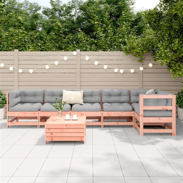 Grote foto vidaxl 7 delige loungeset massief douglas vurenhout tuin en terras tuinmeubelen