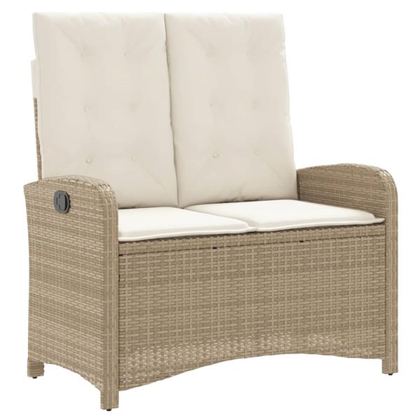 Grote foto vidaxl 4 delige tuinset met kussens poly rattan beige tuin en terras tuinmeubelen