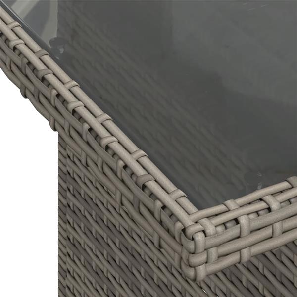 Grote foto vidaxl 7 delige loungeset met kussens poly rattan grijs tuin en terras tuinmeubelen