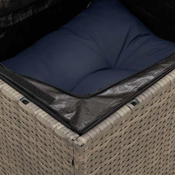 Grote foto vidaxl 6 delige loungeset met kussens poly rattan grijs tuin en terras tuinmeubelen