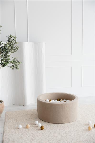 Grote foto ballenbad boucle 90x40cm beige excl ballen kinderen en baby overige