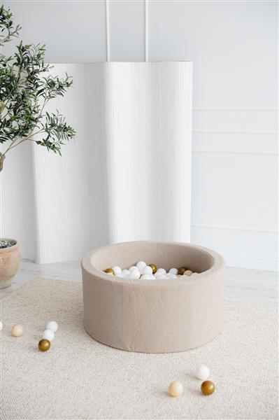 Grote foto ballenbad boucle 90x40cm beige excl ballen kinderen en baby overige
