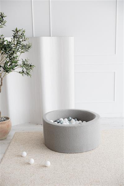 Grote foto ballenbad boucle 90x40cm grijs excl ballen kinderen en baby overige