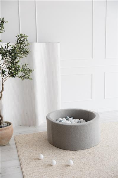 Grote foto ballenbad boucle 90x40cm grijs excl ballen kinderen en baby overige