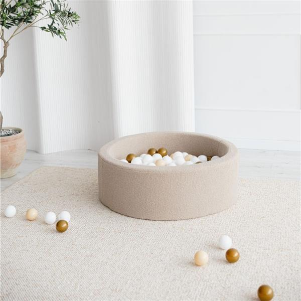 Grote foto ballenbad boucle 90x30cm beige excl ballen kinderen en baby overige