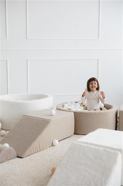 Grote foto ballenbad boucle 90x30cm beige excl ballen kinderen en baby overige