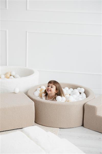 Grote foto ballenbad boucle 90x30cm beige excl ballen kinderen en baby overige
